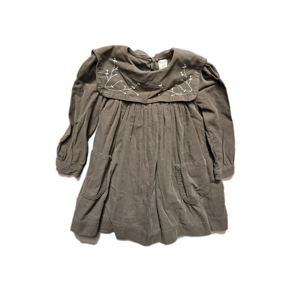 Analogie‎ By Lil Legs Girls  Curdoroy  Dress 3 T Brown Collared.